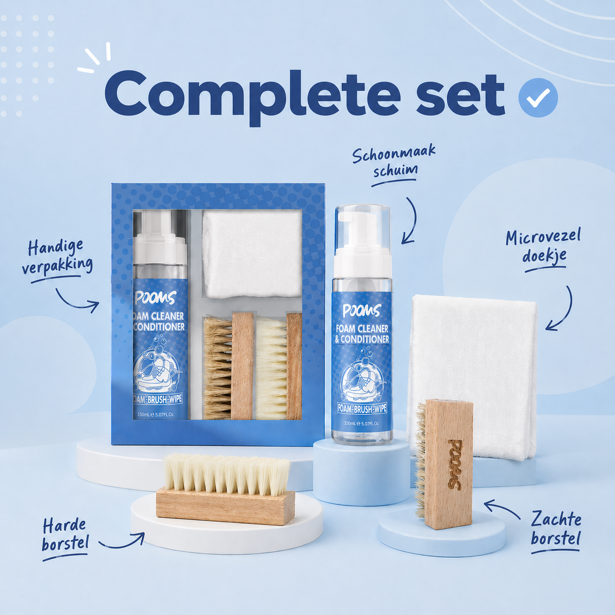Pooms 4-in-1 Sneaker Cleaning Kit | Schoenen Reinigen