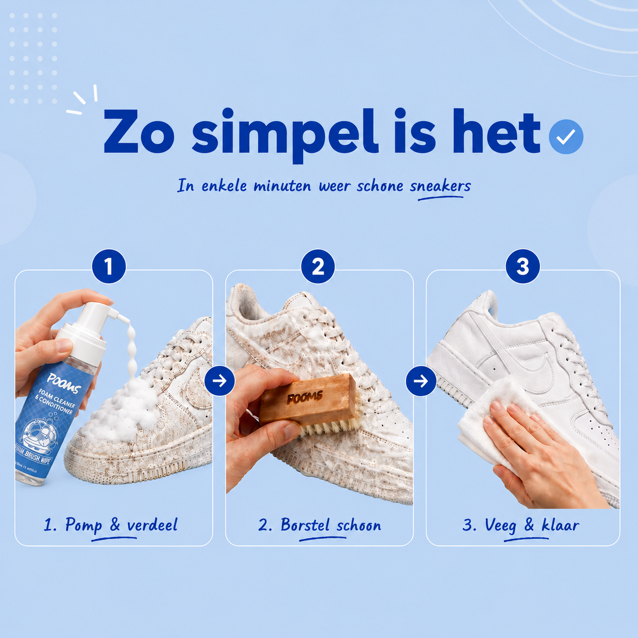 Pooms 4-in-1 Sneaker Cleaning Kit | Schoenen Reinigen